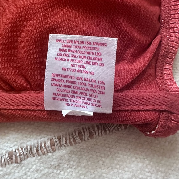 👙Rust Orange Ribbed Matching Bikini Swim Set - Picture 5 of 9